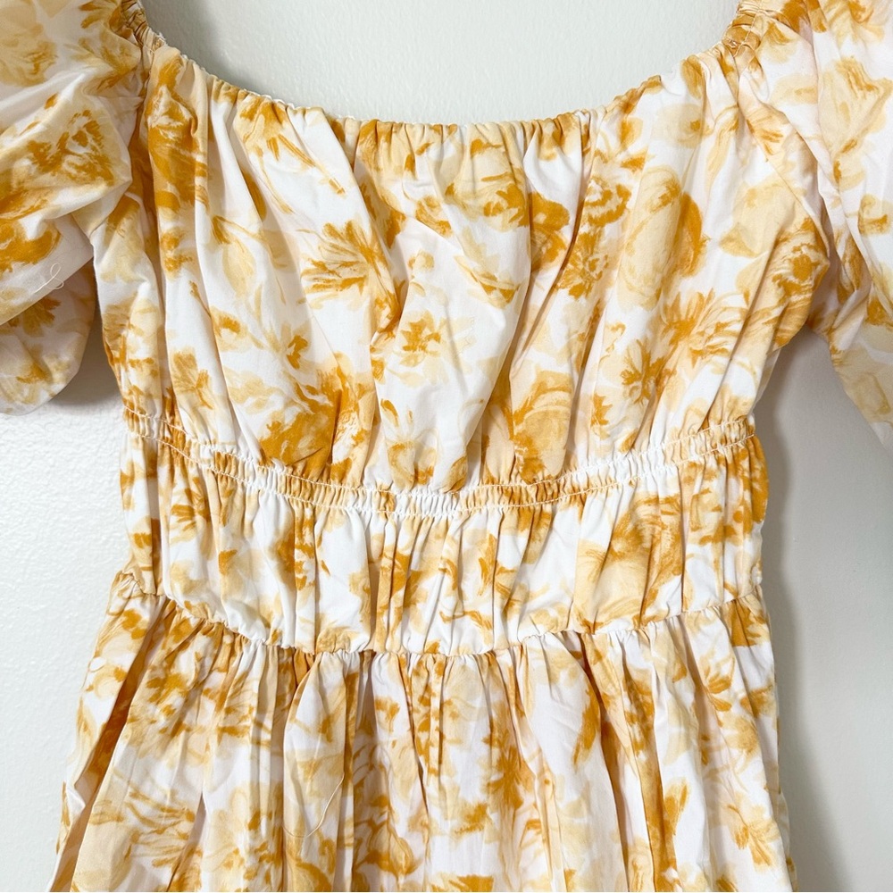 | abercrombie & fitch • yellow ots puff sleeve mini dress • medium | - Picture 8 of 11